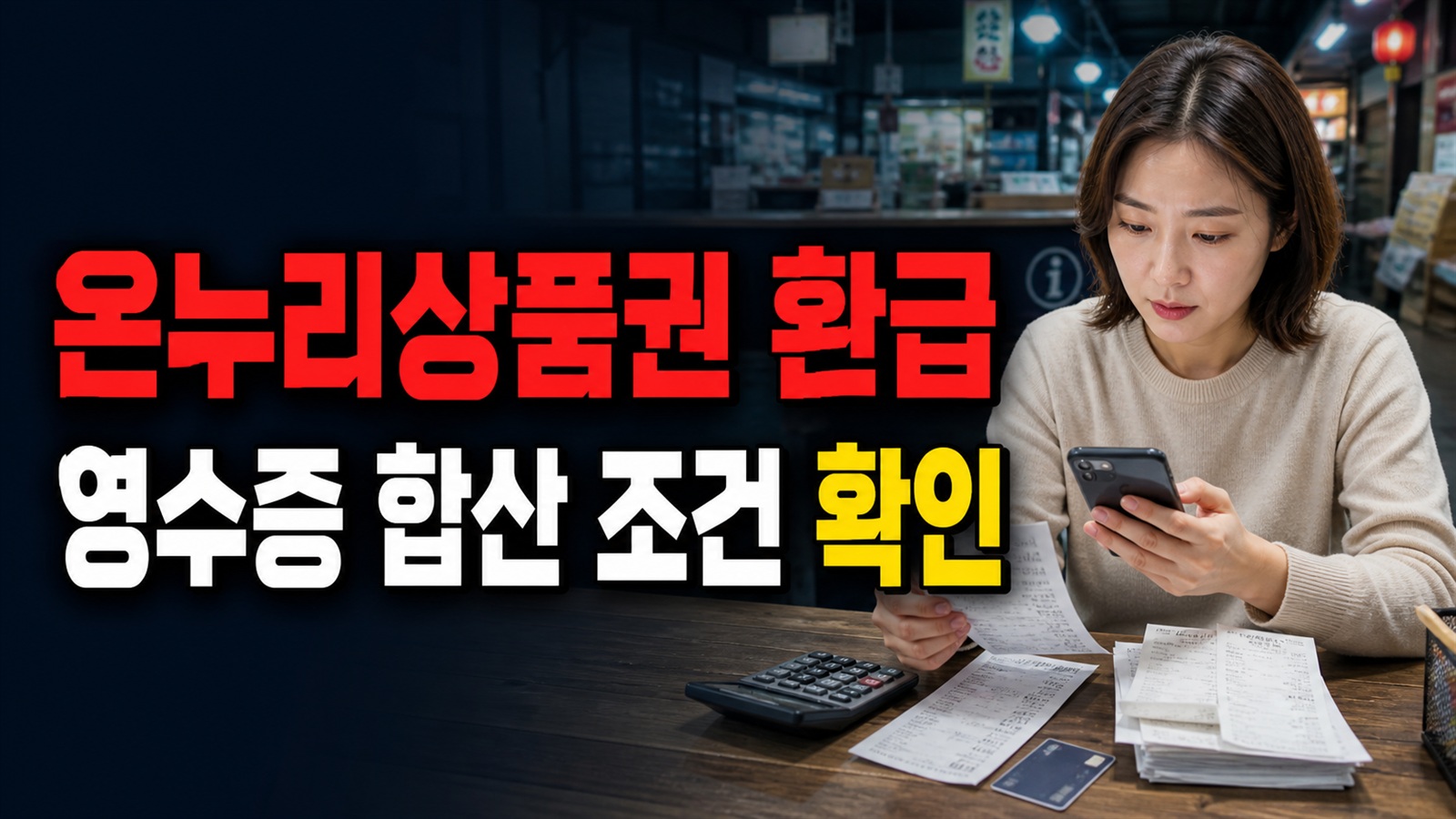 전통시장 온누리상품권 환급 30% 누구나 2만원 받나? 영수증 합산 조건 확인